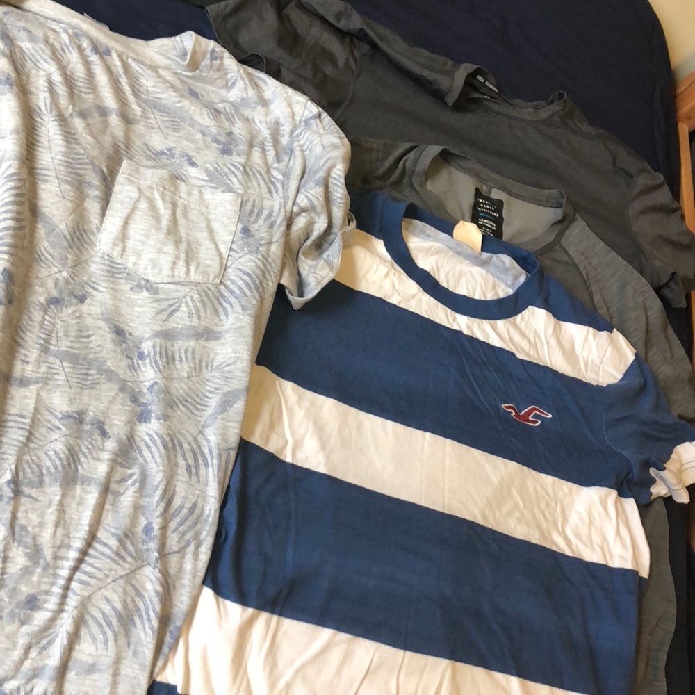 Hollister,H&M, American eagle shirts
